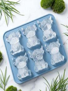 3D Cute Cow Shaped Silicone Tray, Suitable For Whiskey Cocktails And Baking, Also For Easter And Holiday Decor - Multicolor - View 11