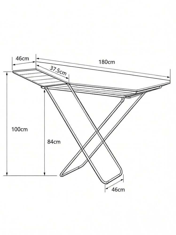 1pc Foldable Metal Clothes Drying Rack - Retractable Design, Space-Saving, Sturdy And Durable, Can Dry Clothes And Quilts Indoors And Outdoors, Freestanding Floor Type, Flexible To Move - Random Color - View 11