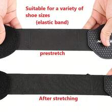 Motorcycle Shift Shoe Protector Pad, Non-Slip Thick Rubber Wear-Resistant Shoe Cover With Adjustable Elastic Strap, Detachable Anti-Scratch Foot Guard Fit Sneakers Boots Leather Shoes, Riding Accessory Prevent Shoe Toe Scuff From Gear Shifter - Arayi - View 8