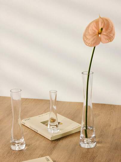 1pc Simple And Modern Internet Famous Glass Vase With Transparent Hydroponic Culture, Flower Arrangement In Living Room, Nordic Ins Style Creative Ornament