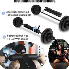 Squat Pad For Squats, Lunges And Hip Thrusts - Foam Sponge Pad - Provides Cushioning For Neck And Shoulders During Training - A - View 3