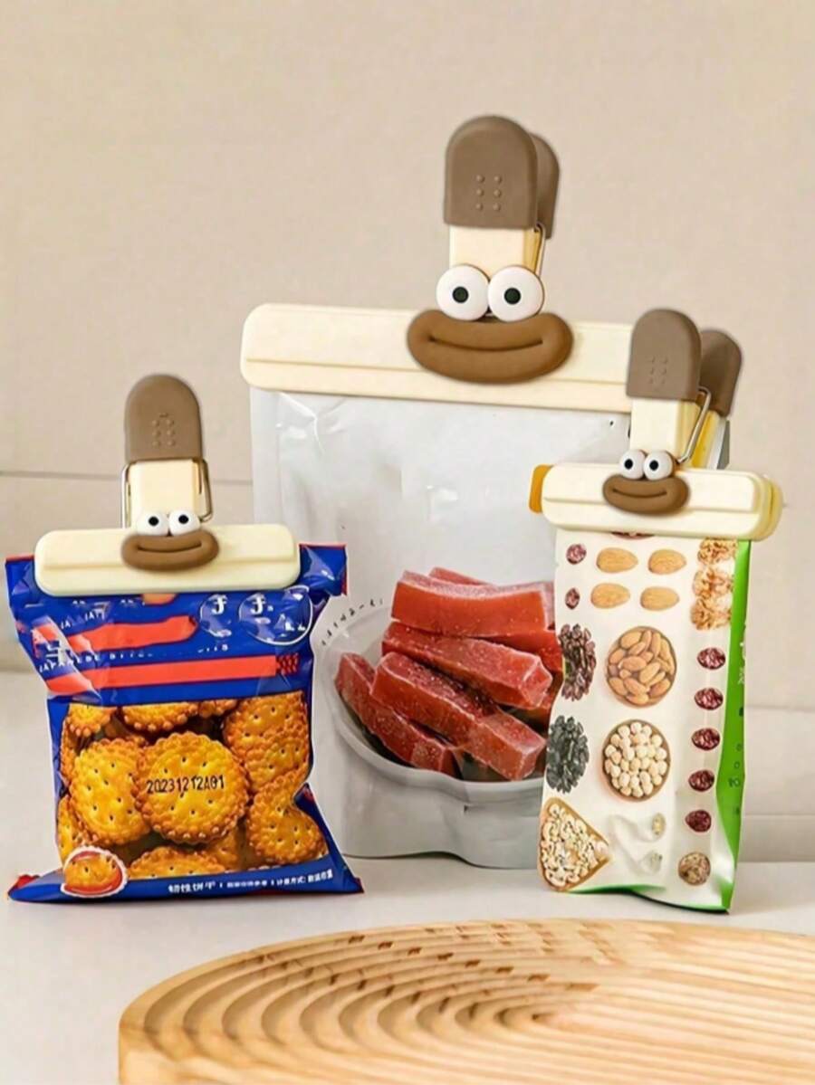 1/3/5 buah Klip Keripik, Klip Kantong Keripik Besar Portabel, Berbagai Ukuran, Klip Penjepit Kantong Terbuka Lebar untuk Penyimpanan Makanan dengan Segel Kedap Udara, Alat Penjepit Segel Kuat, Aksesori Pengorganisasian Dapur