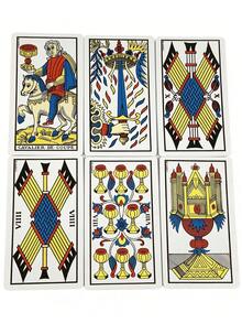 1 BoxTarot De Marsella 78 Cartas, Spanish Divination Tarot Cards Gold Black Includes A Beginner's Guide - Multicolor - View 8
