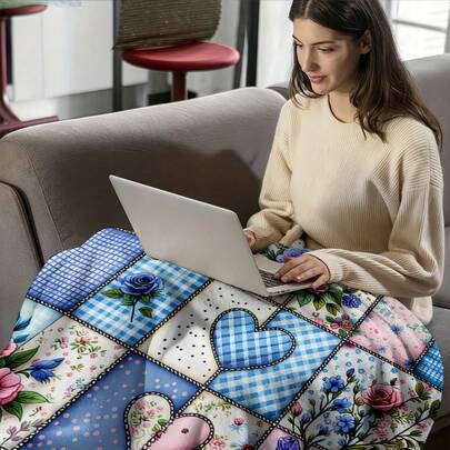 1PC Flannel Blanket, Summer Blanket, Bed Blanket , Blankets For Camping, Blanket For Beach, Throw Blanket, Multi-Use Blanket Soft , Cooling Blanket
