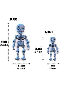 Figura de acción de esqueleto impresa en 3D, con articulaciones móviles, decoración de escritorio estilo de terror, juguete y regalo para fiesta de Halloween - Multicolor - Ver 5