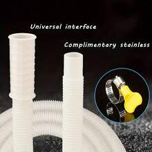 1pc Flexible Rubber Washing Machine Inlet Hose, (2M-10M) Multi-Function Universal Automatic Drum Washing Machine Drain Extension Pipe, Suitable For Air Conditioner And Plastic Sink - A - View 6