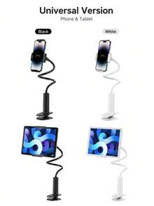 1pc Slouchy Phone Holder Tablet Stand Adjustable Desktop Bedside Fixed Bracket Universal Mobile Device Support Stand Suitable For Watching Videos, Live Streaming, Online Learning And Office Work Bedroom And Desk Hands-Free Phone Accessory - Multicolor - View 7