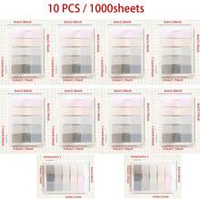 100pcs/Set Cute Fluorescent Sticky Notes With Box, PET Material Creative Memo Pads, Categorized Index Stickers, Transparent Indicator Stickers, Stationery Supplies, Back To School Season School Supplies - Multicolor - View 19