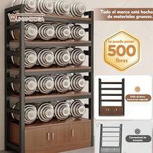 WUWAWDOGA Armario/vitrina para guardar libros Moderno 5 Pisos Con 3 puertas Adecuado para su uso en salas de estar, estudios y oficinas - Marrón_100*30*175cm - Ver 9