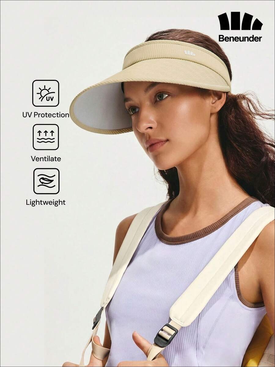 Beneunder Women's Lightweight Visor Sun Hat BM569 - Beige - View 1
