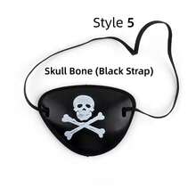 1 peça/6 peças Tapa-olho de Pirata de Halloween, 6 Estilos, Acessório de Fantasia de Caveira e Ossos Cruzados, Presente de Festa de Interpretação de Papéis, Adereço de Fantasia de Baile de Máscaras, Tema de Pirata Gótico Vintage, Suprimentos de Festa de Halloween, Acessório de Cabine de Fotos de Festival de Carnaval (Estilo Aleatório Enviado) - máscara de brinquedo de pirata de Halloween - Visão 9
