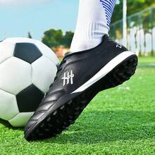 TF Studded Football Shoes, Youth & Adult Unisex, Minimalist Design Suitable For Students - Black and White - View 4