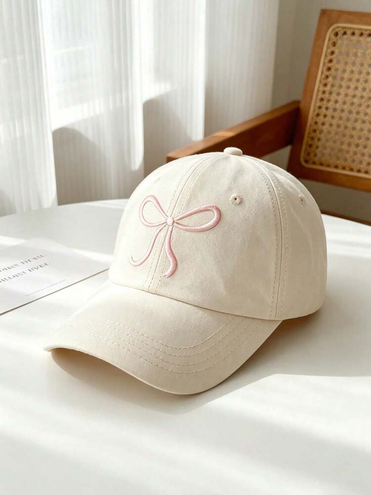 1 Spspring And Summer Bow Baseball Cap Men Ang Women - Pink - View 11