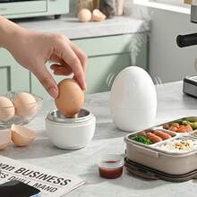 Creative Aluminum Egg-Shaped Microwave Egg Cooker Steamer Cup, Adjustable Soft/Hard Boiled Egg Maker, Compact Quick Breakfast Gadget, Suitable For Student Dorms, Office Spaces And Small Kitchens - Multicolor - View 10