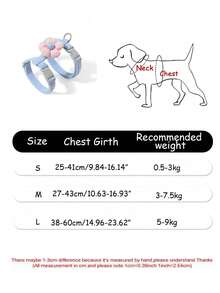1 Set Cute Bee Design Pet Harness Set With Leash, Breathable Escape-Proof Vest, Suitable For Small Puppies And Kittens Outdoor Walking - Multicolor - View 2