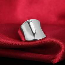 925 Silver Plated Ring Christmas Gift Wholesale Fashion Thumb Smooth High Quality Fashion Classic Jewelry - Silver - View 6