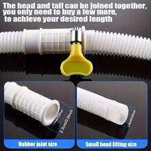 1pc Air Conditioner Drain Hose, Semi-Automatic Washing Machine Inlet Hose, Garden Watering Hose With Clamp - Drain Pipe - View 7