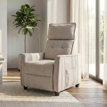 HOMCOM Sillón de Masaje, Sillón Relax Reclinable 160° con Mando a Distancia, Reposapiés, 2 Zonas de Masaje, Asiento de Muelles, Bolsillos, Tapizado en Lino Transpirable para Salón, 69x93x104 cm, Crema - Enchufe EU Tipo C(220-240V) - Ver 9