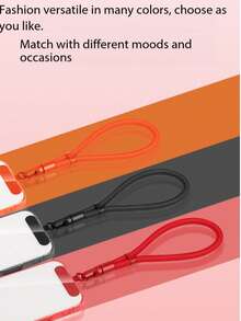 Anti-Loss Anti-Drop Short Adjustable Phone Lanyard, 2026 New Smart Phone Wrist Strap Accessory, Anti-Theft Polyester Braided Phone Chain, Premium Durable Universal Metal Keyring Pendant, Suitable For Outdoor Sports, Running, Carrying Baby, Gift For Family And Friends Birthday - Multicolor-short - View 4