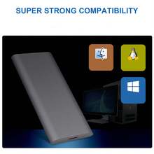 2TB USB 3.0 Portable External Hard Drive High-Speed Data Transfer, Durable & Stable, Ideal For Laptops, Desktops, And PCs, Compatible With Windows 7-11/IOS Systems, PC Backup Storage|Sleek Black Design|Sleek Storage Design - View 3