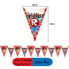 Roblox 10/20pcs Pita Tema Anime Dekorasi Ulang Tahun Bendera Segitiga Warna-warni Dekorasi Pesta Perlengkapan Foto Cocok untuk Pesta Natal Ulang Tahun Karnaval Malam Dekorasi Multi-Adegan - Bendera Roblo - View 12