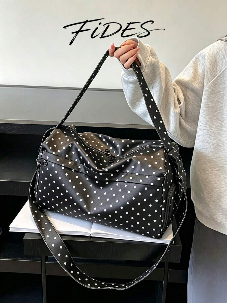 Women's Travel Bag, Sports Gym Bag, Fitness Bag With Wet/Dry Separation, Large Capacity Storage Training Bag, Handheld Crossbody Travel Bag, Carry-On Casual Hospital Discharge Bag - Black - View 1