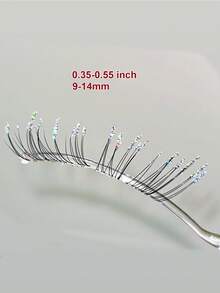 Glue-Free Natural-Looking Segmented False Eyelashes With Crushed Diamond Effect, Wispy Single-Cluster Starry Sky Look, Photogenic Snow-Like Glitter Eyelashes For Daily Wear, Flirty Manga Style, Shiny Sparkle - View 5