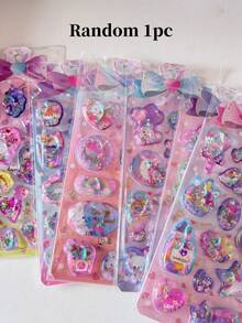 Kawaii 3D Liquid Shaker Stickers Cute Cartoon Animal Heart Sequins Filled Shake Stickers Waterproof PVC Decals For Journal Scrapbooking Planner Phone Case DIY Craft Stationery Gift - Color - View 12