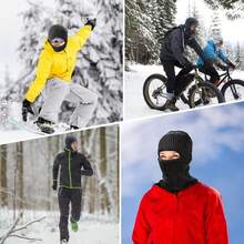 1 pieza Pasamontañas Máscara Facial Completa, Pasamontañas a Prueba de Viento para Invierno, Calentador de Cuello, Máscara Facial Transpirable a Prueba de Frío, Máscara de Esquí, Deportes al Aire Libre, Gorro de Punto de Felpa Grueso y Cálido para Invierno, Unisex, Adecuado para Uso al Aire Libre o Ciclismo (Color del Forro del Gorro Aleatorio) - A - Ver 4