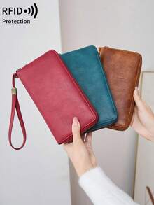 FOREVER MIYIN Women's RFID Long Wallet, Double Zipper Wristlet Clutch, Large Capacity Phone Card Holder Purse - Multicolor - View 8