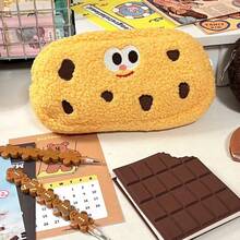 Cartoon Cookie Storage Bag, Large Capacity Soft Cute Funny Shaped, Multi-Functional Dual-Use Student Pencil Stationery Case, Portable Cosmetic Storage Bag Coin Purse, School Supplies, Daily Storage, Holiday Gift - A - View 12