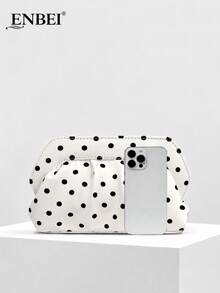 ENBEI Exquisite Polka Dot Style Clutch - Makeup Bag, Beach Bag, Fashionable Women's Bag, Shell Bag, Simple & Versatile, Elegant Fashion Evening - Multicolor - View 5