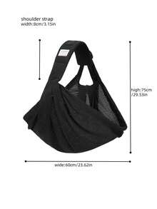 Mesh Breathable One Shoulder Crossbody Baby Carrier, Lightweight Horizontal Hold For Young Infants, Baby Carrying Sling For Outings - Black - View 2