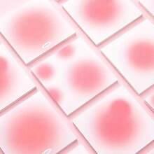 4PCS Blush Sticky Notes - Random Style - Student Memo Note Labels - Decorative Gradient Non-Adhesive Sticky Notes - one-size - View 9