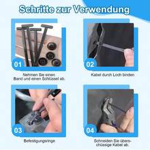 20/50/100/200pcs Multi-Function Cable Tie Clips, Perforated Rivet Fasteners For Engine Base, Fender Liner, Trunk Lid, Cable Ties, Car Accessories, Backyard Supplies, Home Decor, DIY Accessories - Heart-piercing Nail - View 4