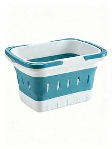 1pc Foldable Laundry Basket,Portable, Large-Capacity Hamper With Handles; A Versatile Storage Solution For Dirty Clothes, Toys, And Miscellaneous Items. Waterproof Design Suitable For Dorms, Bathrooms. Convenient And Practical For Organizing - Multicolor - View 6
