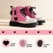 Creative Personalized Fashion Design Zipper Streetwear New Versatile Colorblock Boots - Multicolor - View 8