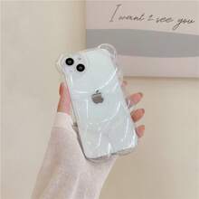 Casing Ponsel Beruang Kartun Lucu dan Bergaya dengan Desain 3D yang Memberikan Perlindungan untuk Bagian Tepi, Kamera, dan Panel Belakang. Tahan Benturan dan Tahan Lama, Sangat Cocok untuk Penggunaan Sehari-hari. Cocok untuk iPhone 11/12/13/14/15/16/17, Pro, Pro Max, Plus/17promax - Clear - View 6