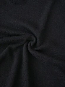 Women's V-Neck Long Sleeve Fitted Knit Sweater, Autumn/Winter Style, Simple Casual, Suitable For Daily Commute, Long Sleeve Top - Black - View 8