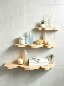 Small Floating Wall Shelf, Vintage Farmhouse Style Wall Decor, Kitchen Storage & Living Room Decoration, Windowsill Plant Stand, Bedroom & Entryway Organizer - View 3