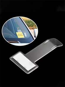 5/2/1pc Car Card Holder, Suitable For Cars, Trucks, RVs, Can Securely Hold Parking Tickets, Temporary Passes, Contact Information, Reminder Notes, Receipts And Other Small Items, Keeping Important Information Clearly Visible At All Times. The Back Features A Strong Adhesive Design, Easy And Quick Installation, Can Be Easily Fixed To Windshield, Interior Flat Surfaces And Other Locations Without Tools. Transparent Material With Invisible Design, Perfectly Blends With Various Car Interior Styles. Used As Parking Permit And Ticket Storage Box, With Easy Access Design - A - View 5