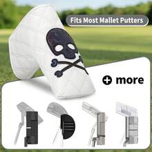 Skull Pattern Design Style - Golf Putter Cover, Golf Fashion Club Cover, Suitable For Men And Women Outdoor Enthusiasts, Easy To Use And Durable Material, A Worthwhile Golf Club Protective Cover - Multicolor - View 5