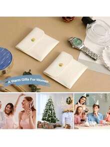 1/6pcs Velvet Mini Jewelry Storage Bags With Snap Button, Suitable For Rings, Bracelets, Necklaces, Earrings And Watches - Perfect For Home Storage, Travel, Gifting, Jewelry Bags, Wedding Favor Bags - Multicolor - View 3