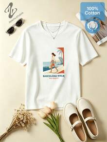 Women T-Shirts - 白色 - 查看 2