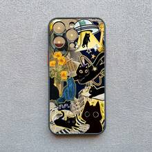 Artistic Image Stitching Black Cat Phone Case For IPhone 17 16 15 Pro Max Plus 14 13 12 Mini 11 Pro Max XS XR X Back Covers - 黑色 HMPJ 6 - 查看 1