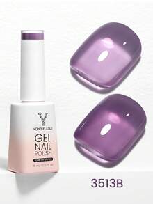 YOKEFELLOW 15mL Jelly Gel Nail Polish Purple Translucent Series Soak-Off UV Cured Summer Manicure Suitable For Nail Salon And Home DIY - Purple - View 7