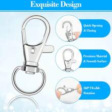 32mm Rotating Lobster Clasp Metal Key Ring Hook Clip, Suitable For Key Ring Making, DIY Crafts, Pet Collars - Lobster Claw Keychain - View 5