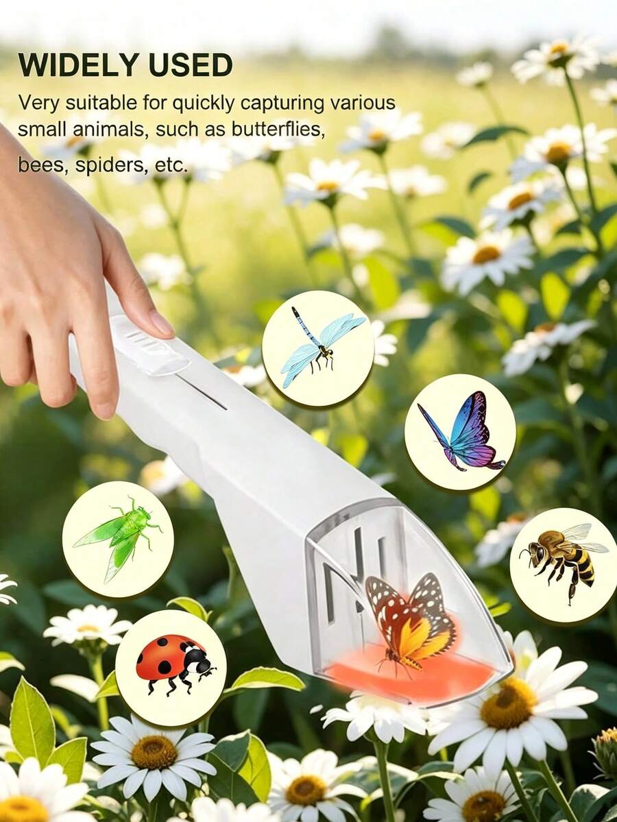 High-Quality Insect Catcher, Individually Packaged, Handheld Portable Capture And Release Device, Suitable For Bees, Spiders And Other Small Crawling Animals, Home Cleaning Tool, Suitable For Indoor Corners And Outdoor Gardens, Gardening Supplies