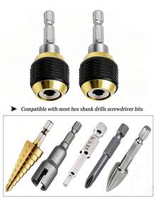 6.35mm 1/4英吋六角柄快拆式起子頭接頭 快速更換螺絲批頭延長夾頭轉接頭 通用電動鑽孔機電動工具替換配件 - A - 查看 4