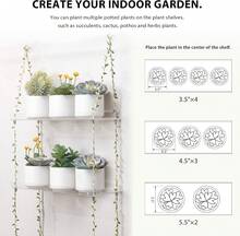 Acrylic Window Boxes Window Plant Shelves 2 Tier - Clear Hanging Shelf Indoor Jute Twine Adjustable Plant Holder For Window Wall Living - ColorA - View 5